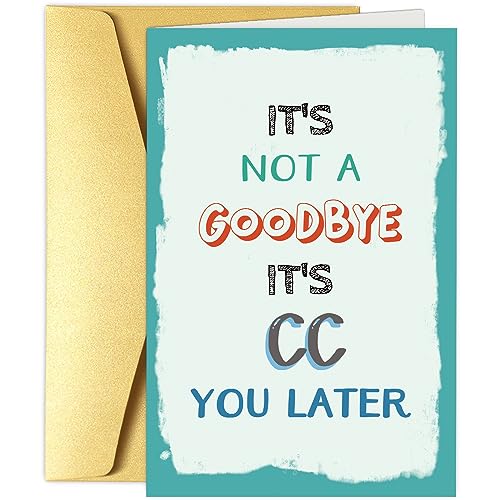 Obbyidk Punny Farewell Card - Hilarious Retirement & Going Away Card for Coworker, Boss, Work Friend and More - Image 1