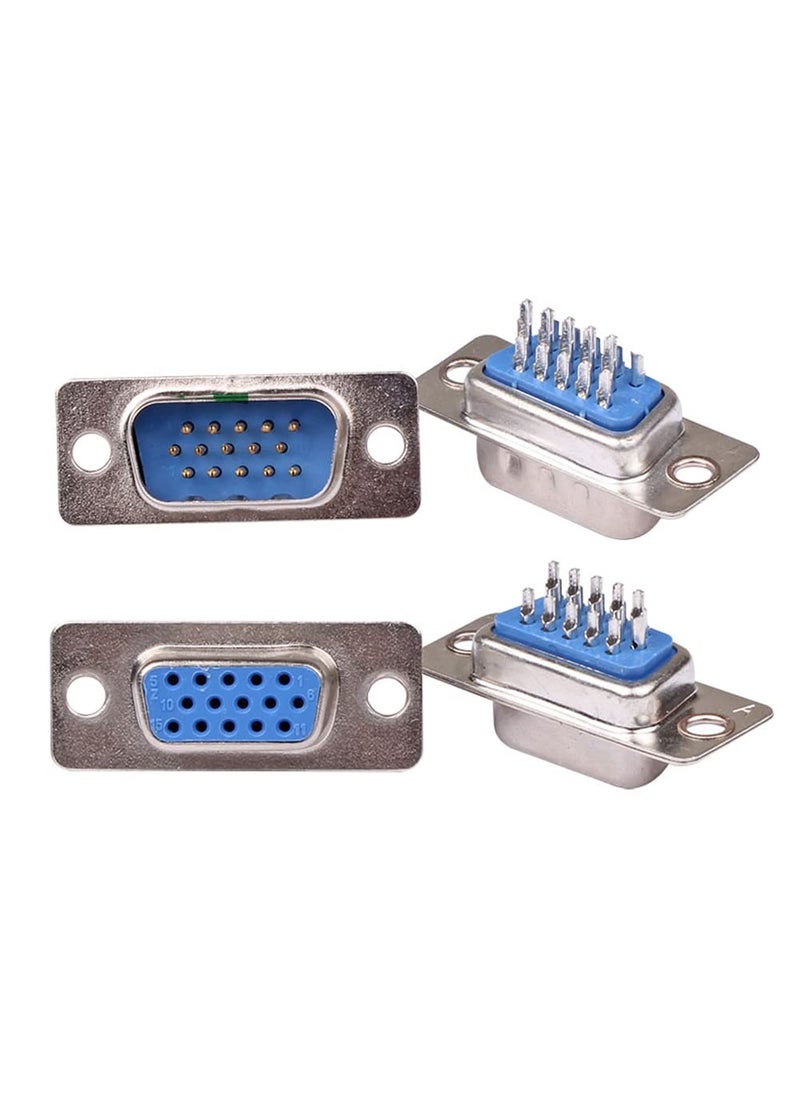 ANMBEST ANMBEST VGA Solder Connector, 15PIN 3 Rows RS232 Terminal Adapter Breakout Board with Case Assortment Kit(10PCS Male + 10PCS Female)  - Image 3