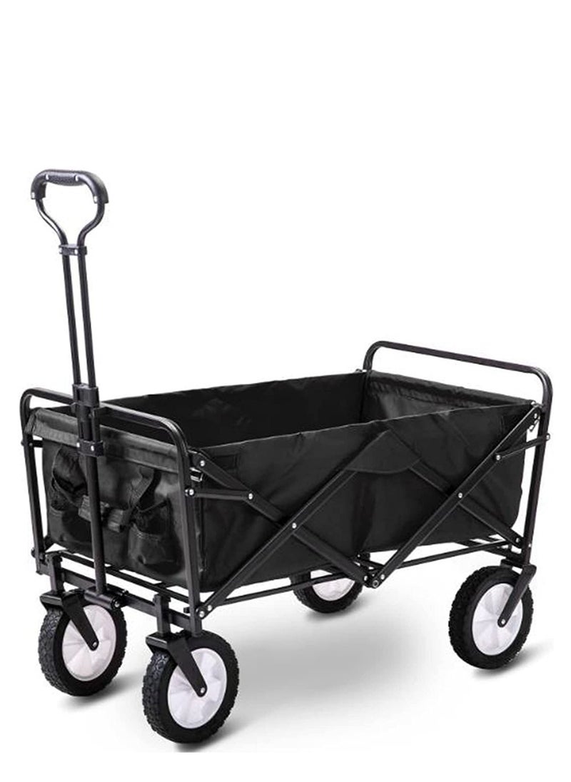 Generic COOLBABY Heavy Duty Collapsible Folding Wagon Utility Outdoor Camping Garden Cart with Universal Wheels & Adjustable Handle  - Image 1