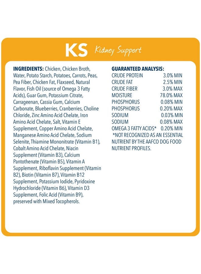 بلو بافلو طعام الكلاب الرطب Blue Buffalo Natural Veterinary Diet KS Kidney Support، دجاج، عبوات سعة 12.5 أونصة (عبوة من 12 قطعة) - Image 2