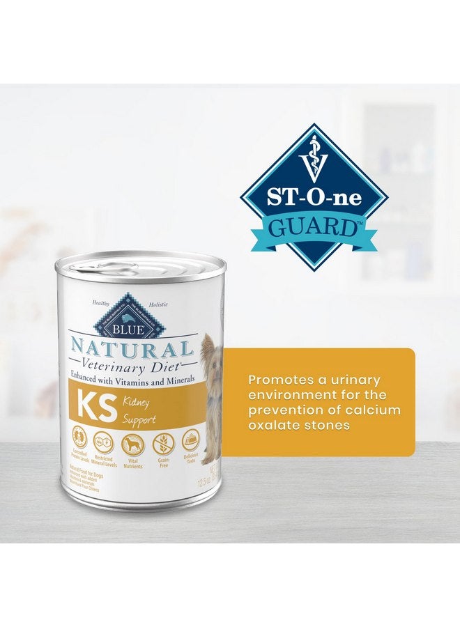 بلو بافلو طعام الكلاب الرطب Blue Buffalo Natural Veterinary Diet KS Kidney Support، دجاج، عبوات سعة 12.5 أونصة (عبوة من 12 قطعة) - Image 5