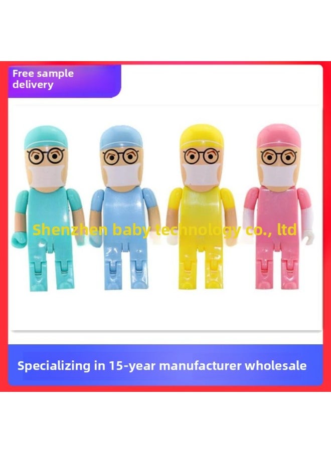 Epidemic Prevention Gift USB Disk Nurse U Disk Medical Industry Gift Gift Doll U Disk Printable Logo-Capacity:256MB  - Image 1