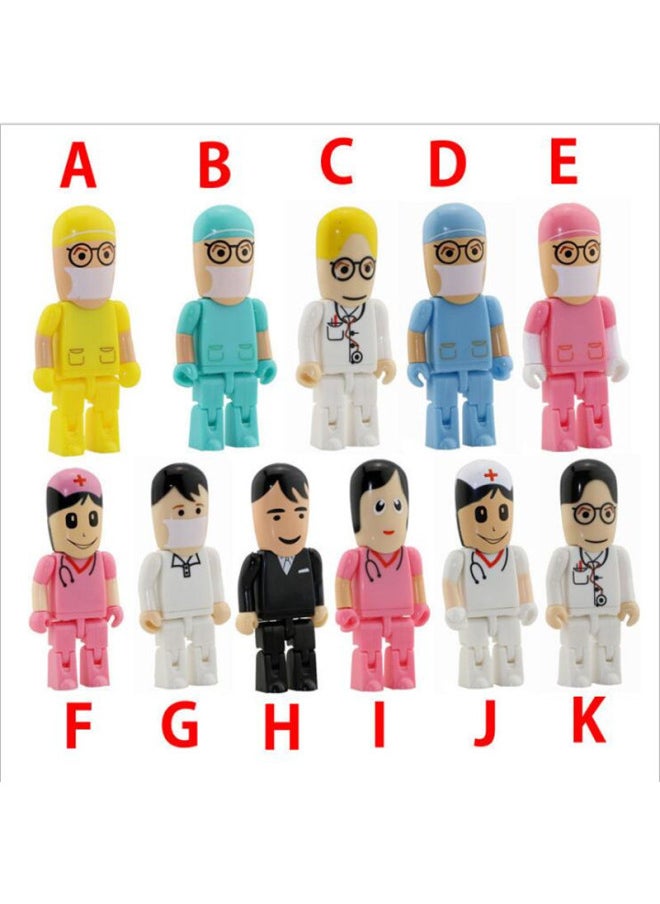 Epidemic Prevention Gift USB Disk Nurse U Disk Medical Industry Gift Gift Doll U Disk Printable Logo-Capacity:256MB  - Image 2