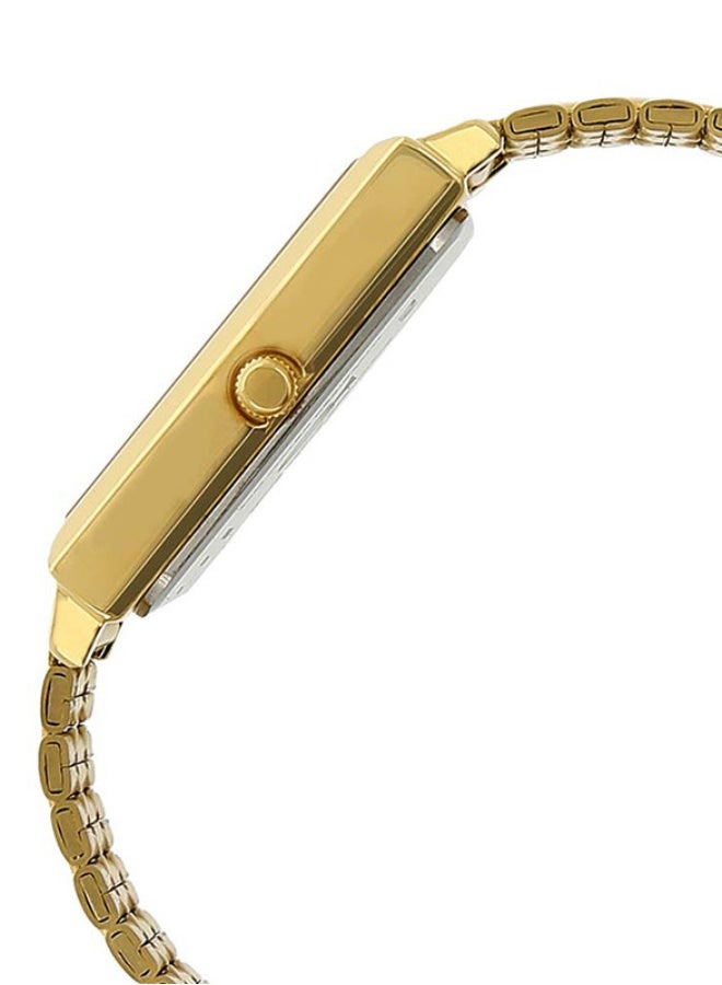 TITAN ساعة تيتان كاريشما التناظرية بقرص فضي مستطيل وحزام ستانلس ستيل ذهبي للرجال-1715YM01 - Image 3