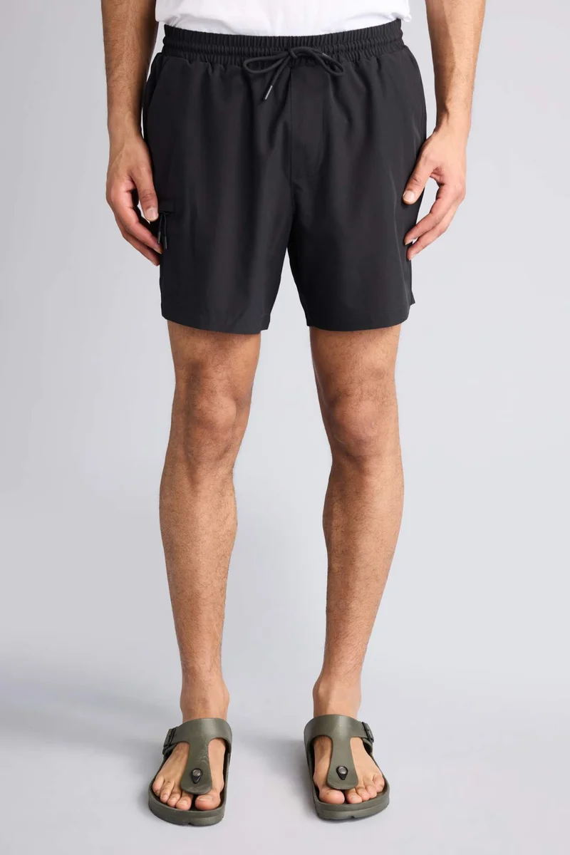 Defacto  Printed Stretchy Textured Sports Swim Shorts for Men | Best Price UAE