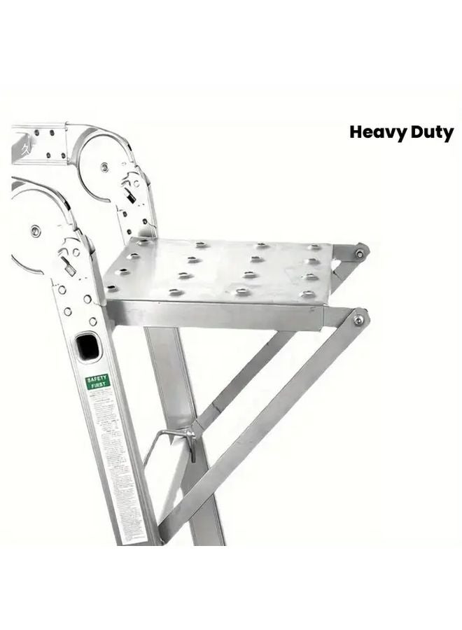 Heavy Duty 400LB Metal Ladder Attachment Non Slip Retractable Workbench System With Tool Tray 1 Piece Set - Image 5