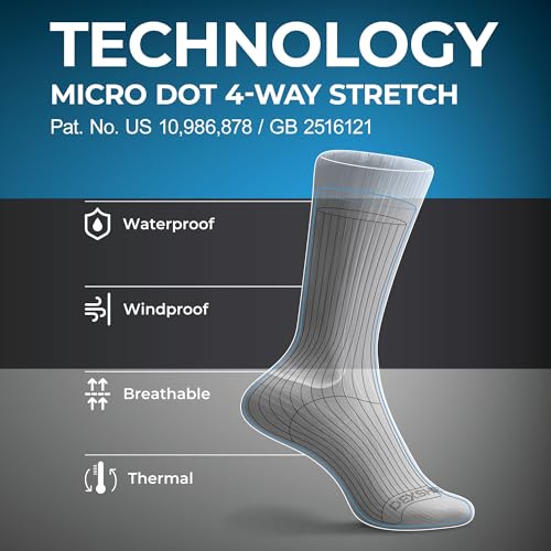DexShell Waterproof Socks for Men & Women, Hiking Walking Outdoor Gear in Cold Wet Weather, Cotton Inners with Breathable PFOA-free Membrane, Unisex LG, JBG Black - Image 3