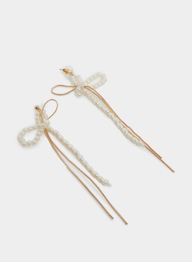 ستايلي أقراط مُنمقة بلؤلؤ صناعي - Image 3