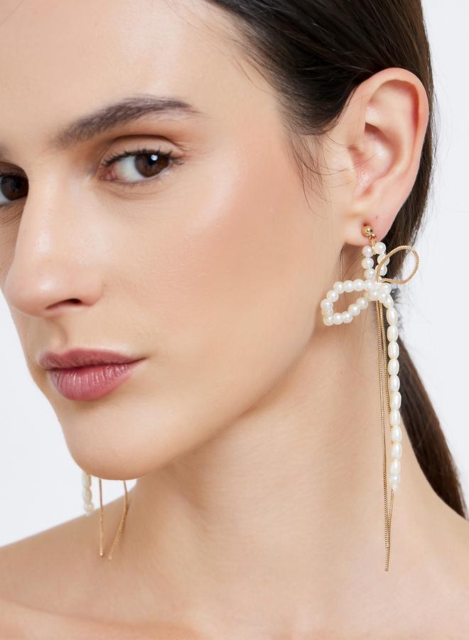 ستايلي أقراط مُنمقة بلؤلؤ صناعي - Image 2