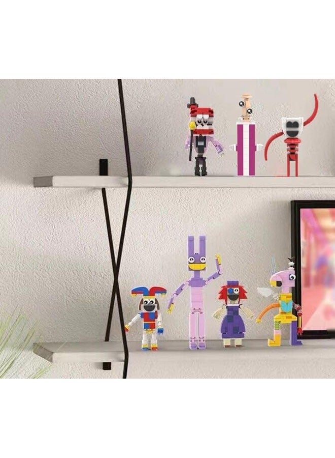 general Digital Circus Toy 7-Piece Building Set, Pomni/Jax/Ragatha/Caine/Kinger/Zoooble/Gangle, Brick Action Figures, Collectible Toys for Fans - Image 3