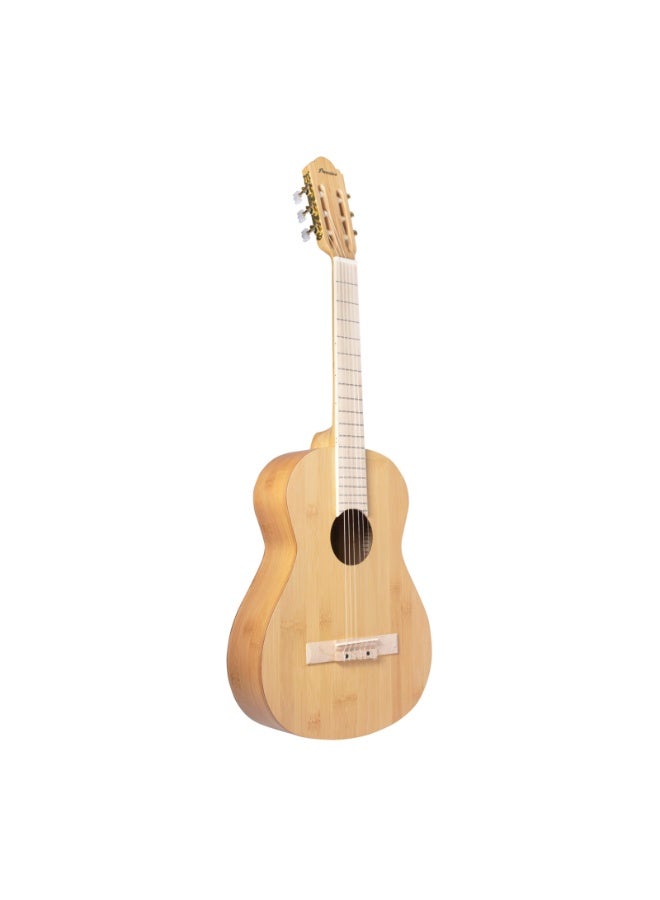 Bamboo Travel Classical Guitar GC-36 3/4 Size with Gig Bag – Natural Finish - Image 3