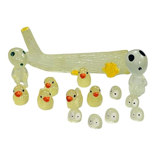 Krisah 15 pcs Resin Glow in The Dark Toys Luminous Animals Miniature Doll House Decorative Items X Small - Image 1