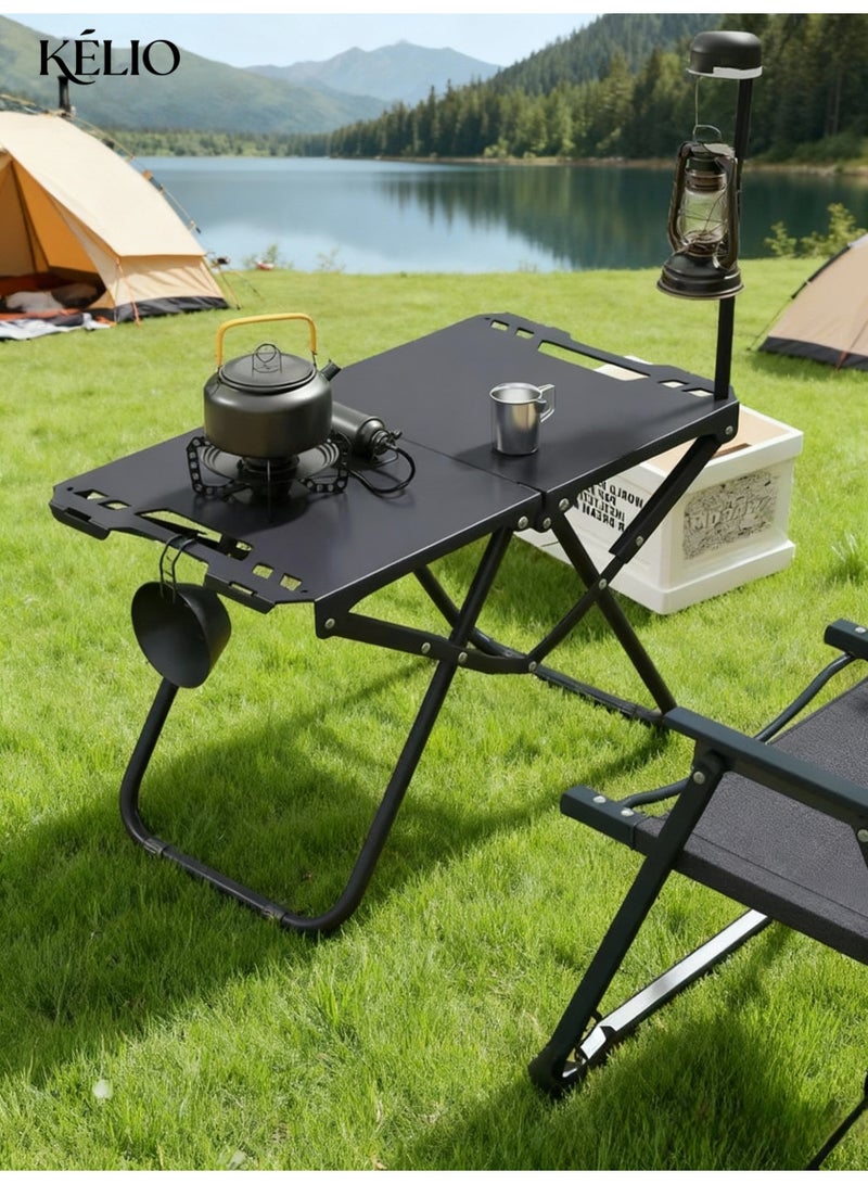 KELIO IGT Tactical Folding Table - Portable Multifunctional Camping Table | Reinforced Structure & Corrosion-Resistant Surface | Ideal for Camping, Fishing, Hiking, (Beach), (Picnic) -(Lightweight Stable) - Image 1