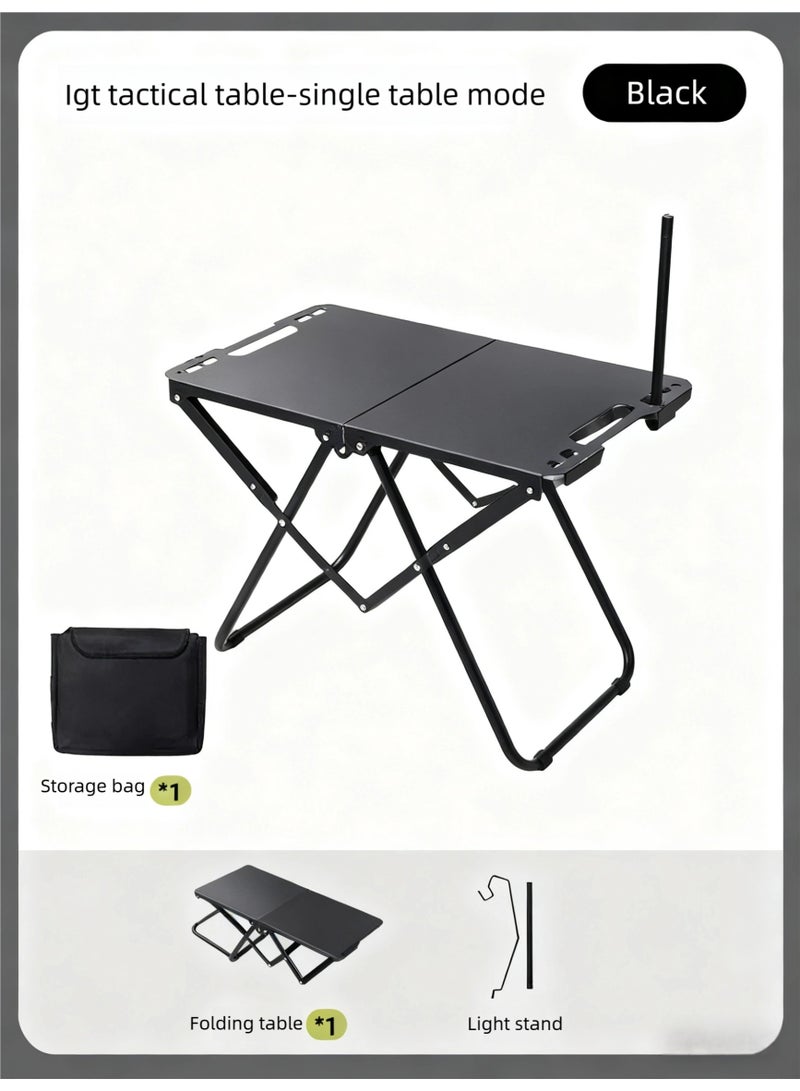 KELIO IGT Tactical Folding Table - Portable Multifunctional Camping Table | Reinforced Structure & Corrosion-Resistant Surface | Ideal for Camping, Fishing, Hiking, (Beach), (Picnic) -(Lightweight Stable) - Image 3