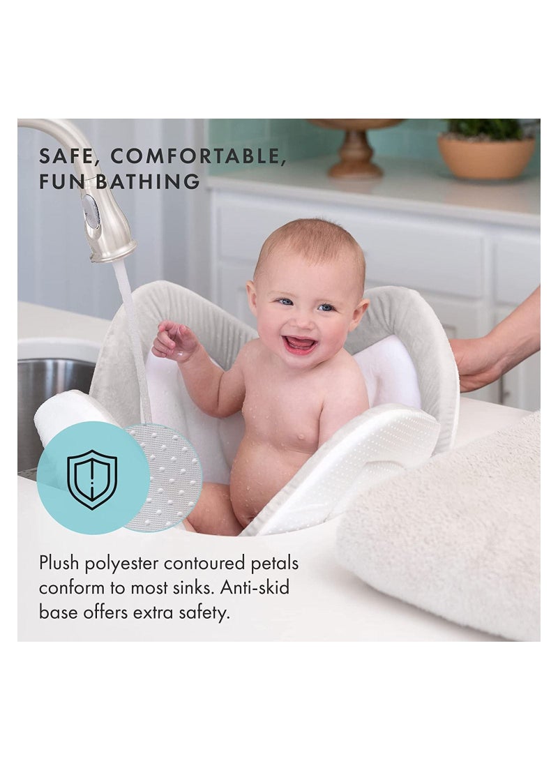 Gonice Blooming Lotus Baby Bath Seat Flower Shaped Comfortable Bathtub Baby Bath Seat Premium Baby Bathtub Newborn and Baby Essentials Baby Gift Fits Most Sink  - Image 5