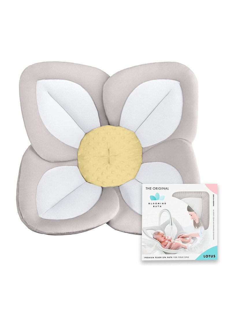 Gonice Blooming Lotus Baby Bath Seat Flower Shaped Comfortable Bathtub Baby Bath Seat Premium Baby Bathtub Newborn and Baby Essentials Baby Gift Fits Most Sink  - Image 1