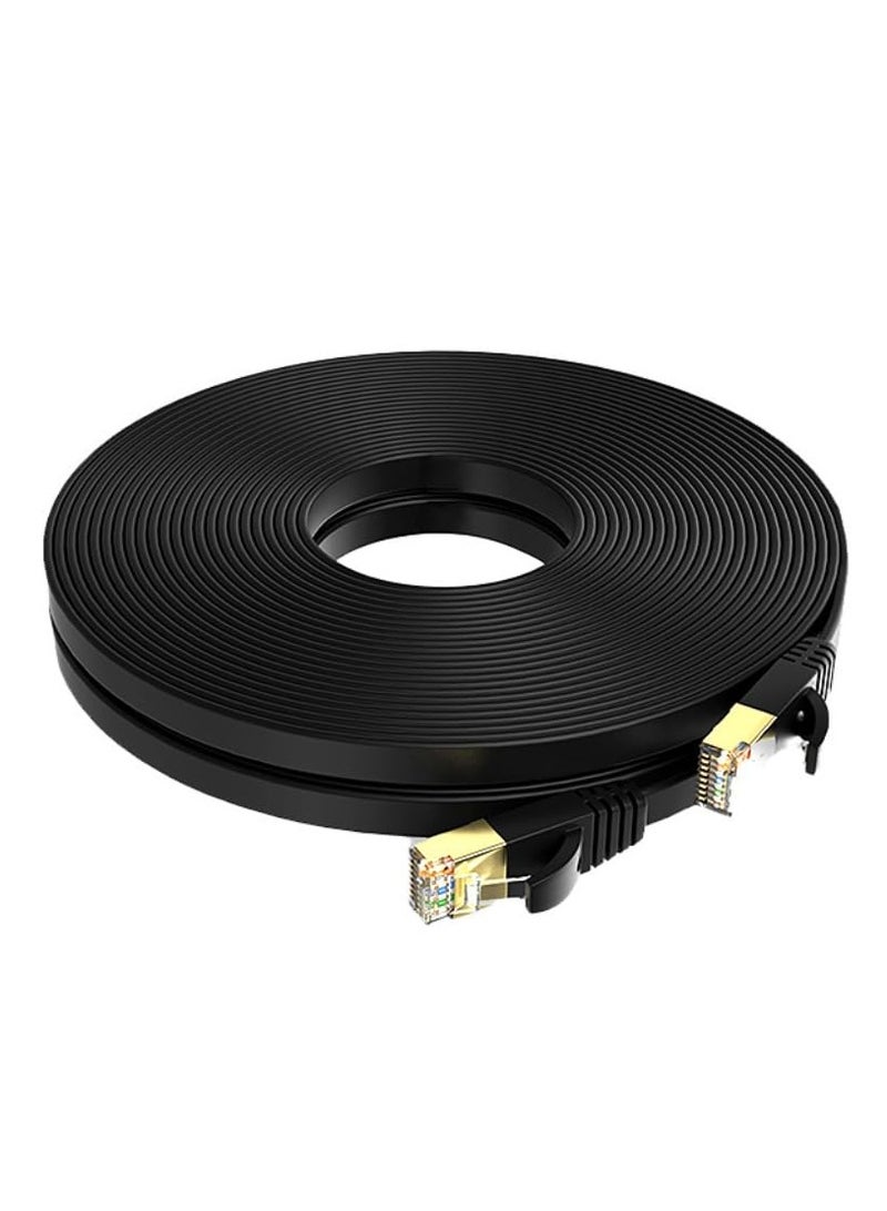 كابل إيثرنت Cat7 بطول 20 مترًا، سلك محمي بالإنترنت عالي السرعة بسرعة 10 جيجابت في الثانية 600 ميجاهرتز RJ45، سلك LAN متوافق مع جهاز توجيه مودم الكمبيوتر المحمول للألعاب PS5/PS4/PS3 XBOX PC - Image 2