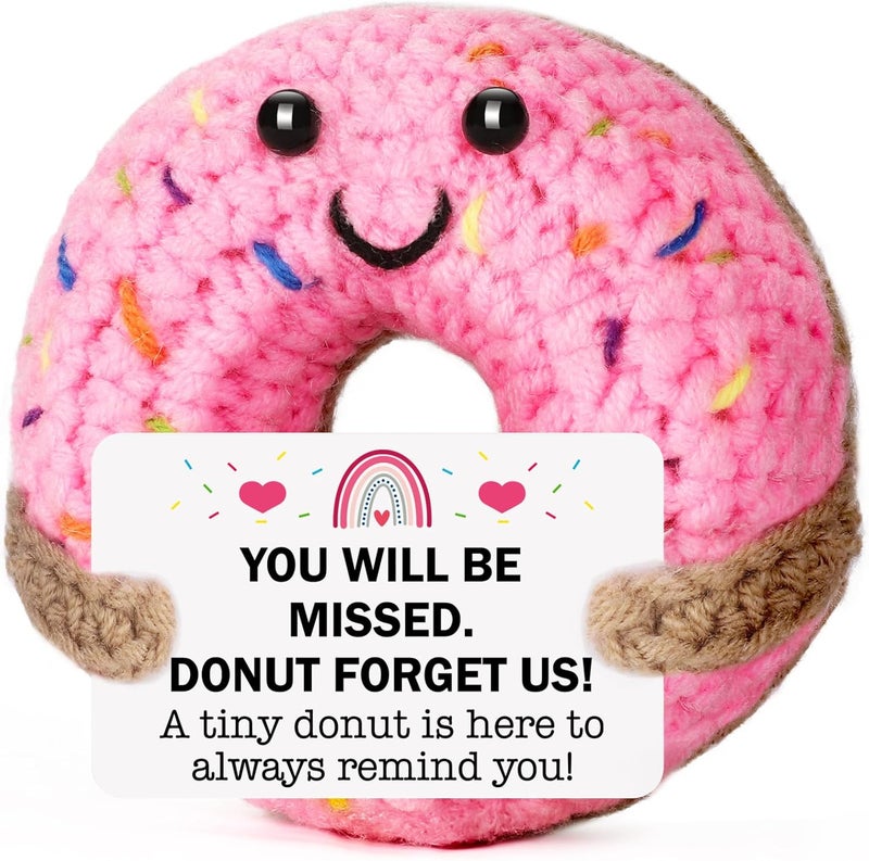 MBL Retirement Gifts for Women Men - Funny Crochet Donut Leaving Going Away Farewell Goodbye New Job Easter Graduation Appreciation Gift for Employee Teacher Nurses Coworker Team Boss Lady Retiree - Image 1