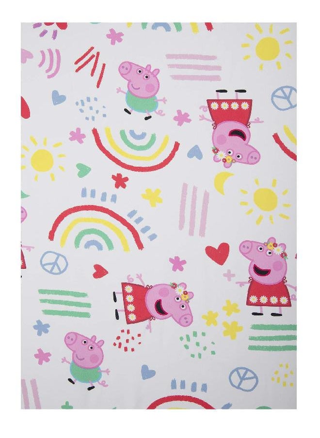 Peppa Pig Peppa Pig 4 Piece Toddler Bedding Set - Includes Quilted Comforter, Fitted Sheet, Top Sheet, and Pillow Case - Peppa Pig Character Design for Girls Bed  - Image 2