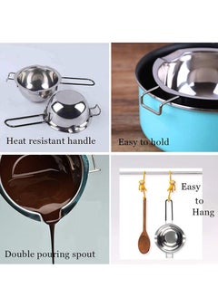Y&D Boiler Pot, 304 Stainless Steel Double Melting Pot with Large Serving Spoon  - Image 3