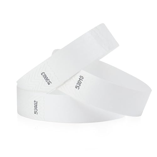 Wristco 1,000 WristCo White Tyvek Wristbands for Events - Comfortable Tear Resistant Paper Bracelets ID Wrist Bands for Concerts Festivals Admission Party Identification - Image 1