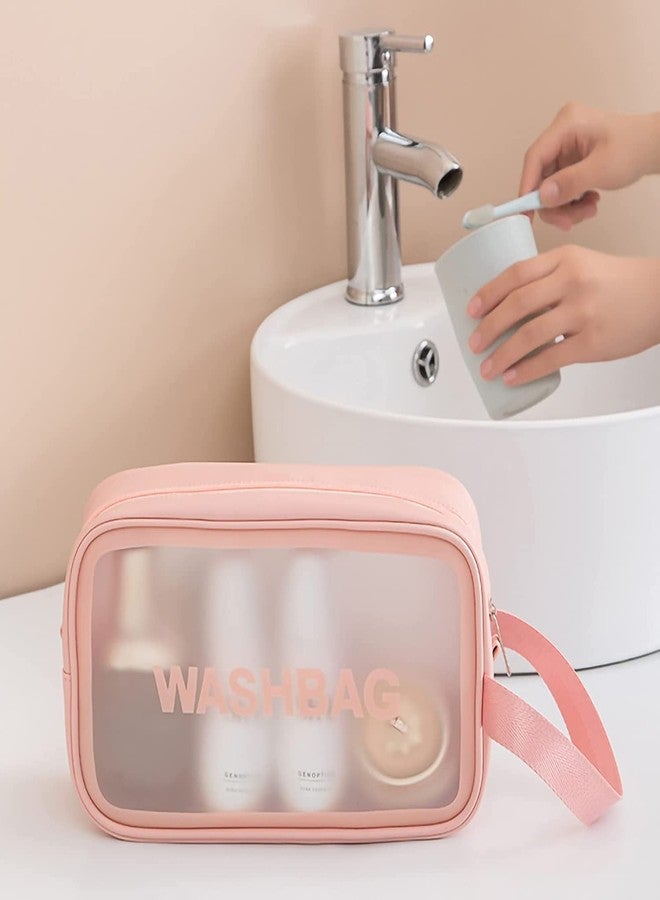 Wishbone Waterproof Travel Bag Transparent Makeup Toiletry Clear Wash Pouch - Image 2