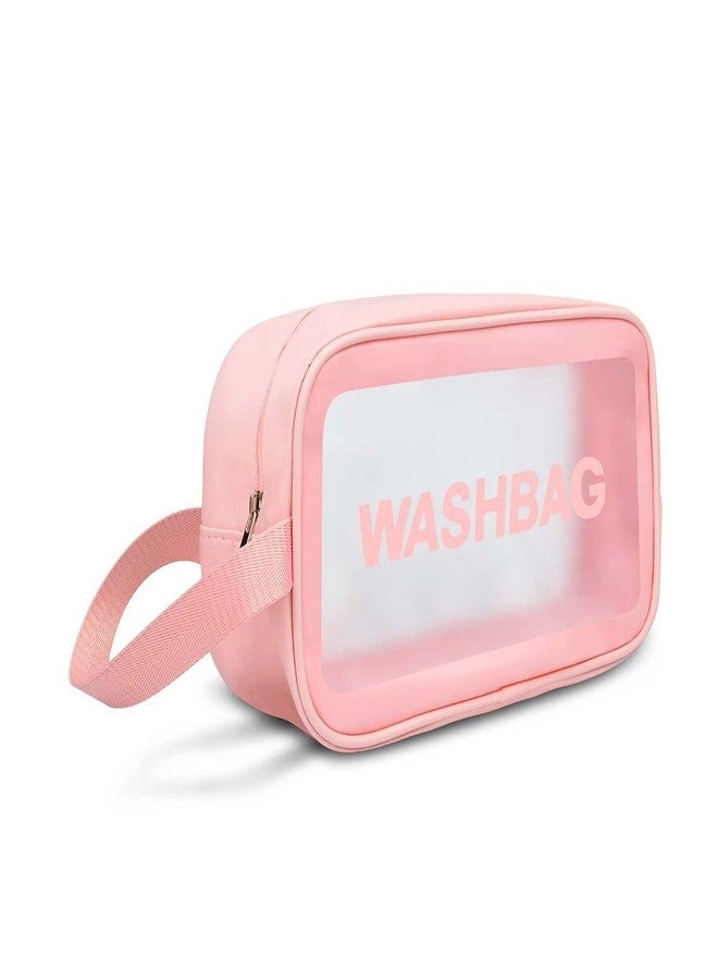 Wishbone Waterproof Travel Bag Transparent Makeup Toiletry Clear Wash Pouch - Image 1