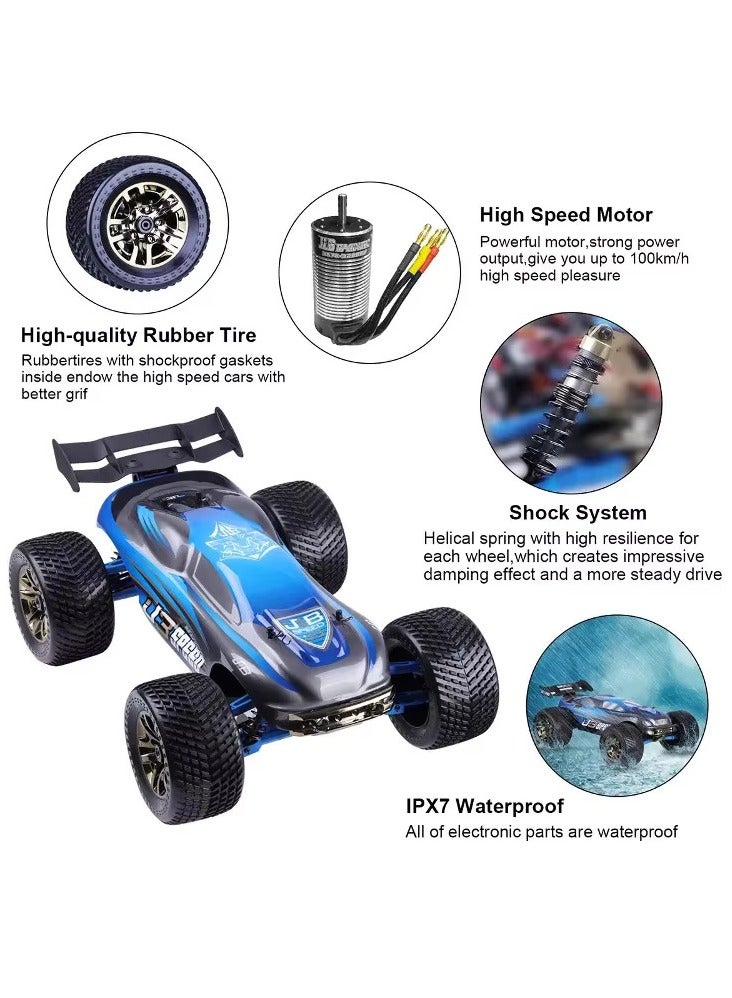 MYTOYS J3 Brushless Motor 100 km Speed RC Car 1/10 4WD Off-road Truggy Waterproof Remote Control Truck Buggy 3S Lipo Battery 4000mAh - Image 4