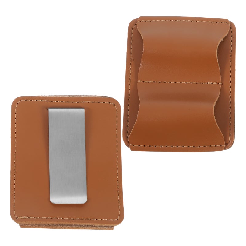 2pcs Notebook Pen Holder Clip: Journals Bookmark Vintage Pencil Hold 2 Pens Clipboard Pu Sleeve Organizer For Classroom Planner Students Teacher (Brown) - Image 4