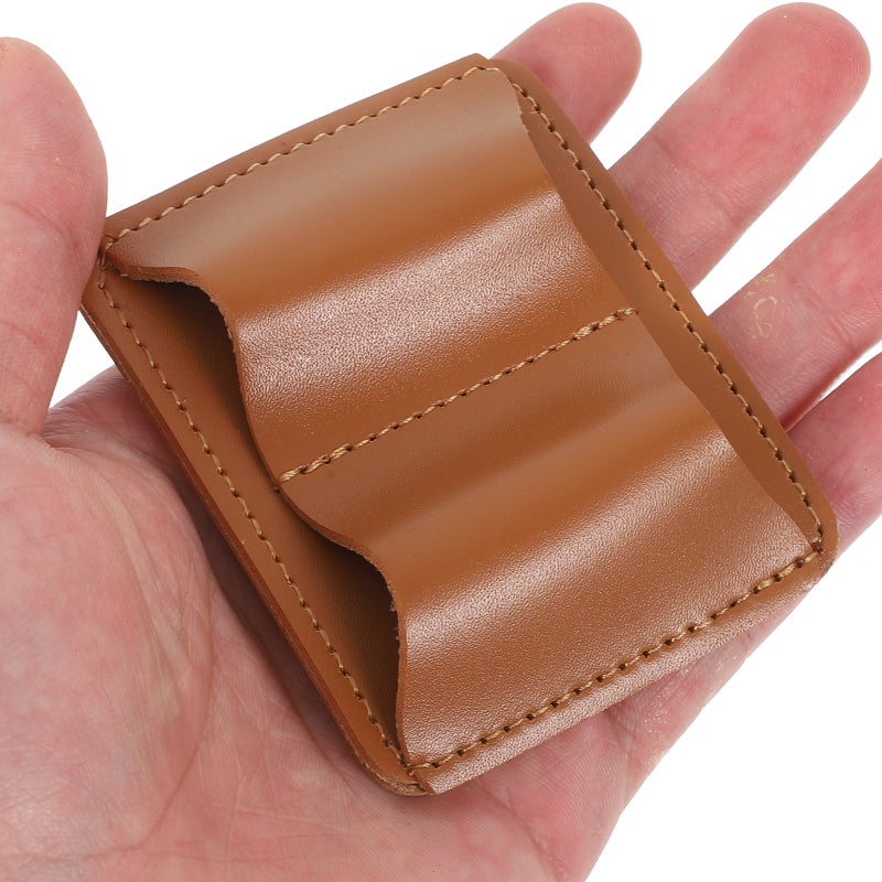 2pcs Notebook Pen Holder Clip: Journals Bookmark Vintage Pencil Hold 2 Pens Clipboard Pu Sleeve Organizer For Classroom Planner Students Teacher (Brown) - Image 2