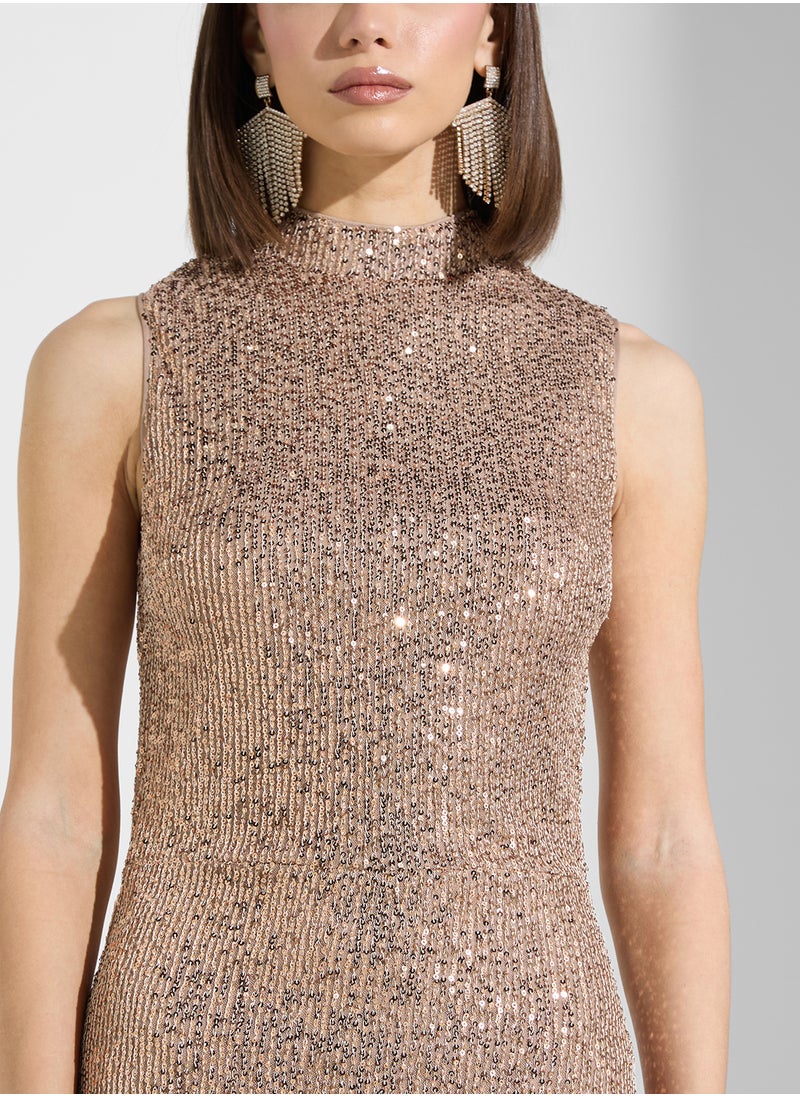 Ella Limited Edition Shimmer Dress With Slit  - Image 3