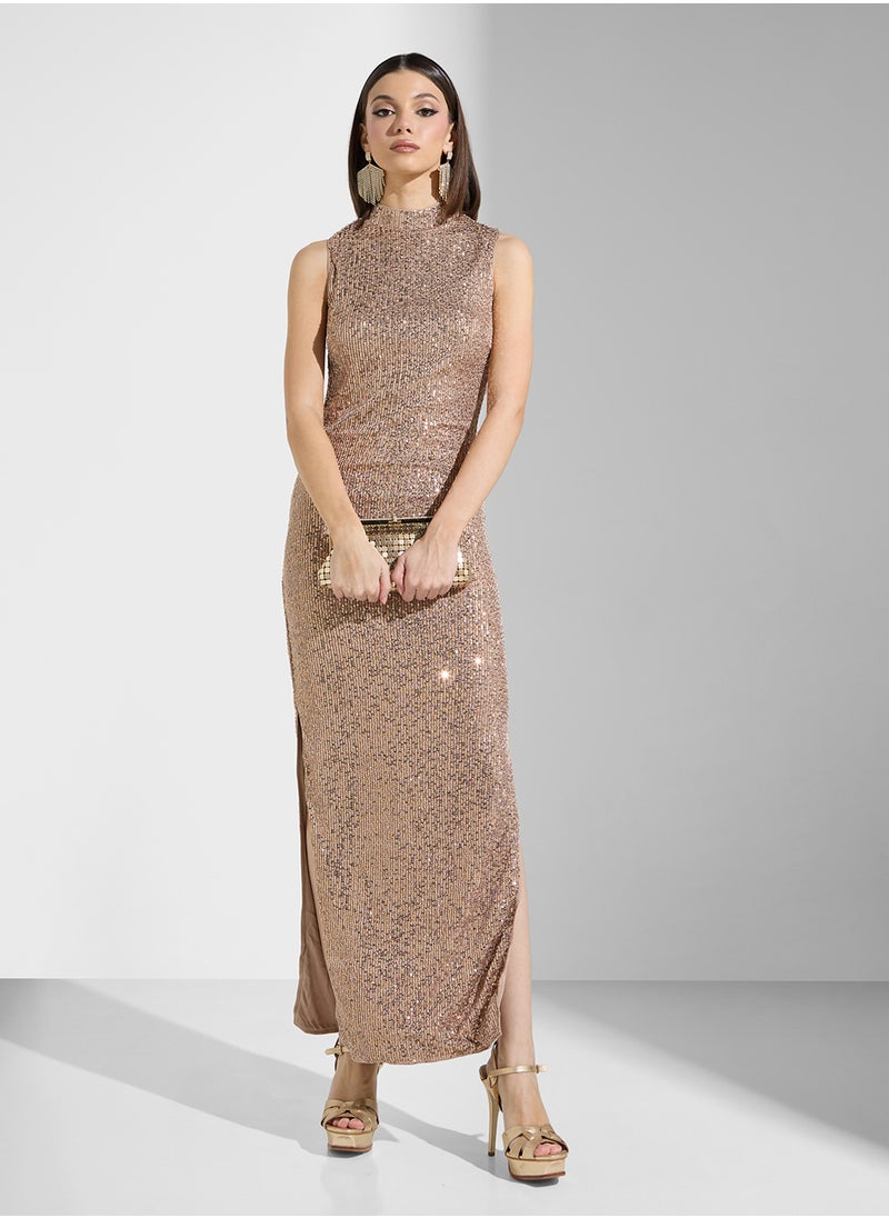 Ella Limited Edition Shimmer Dress With Slit  - Image 4