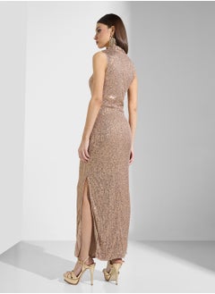 Ella Limited Edition Shimmer Dress With Slit  - Image 2
