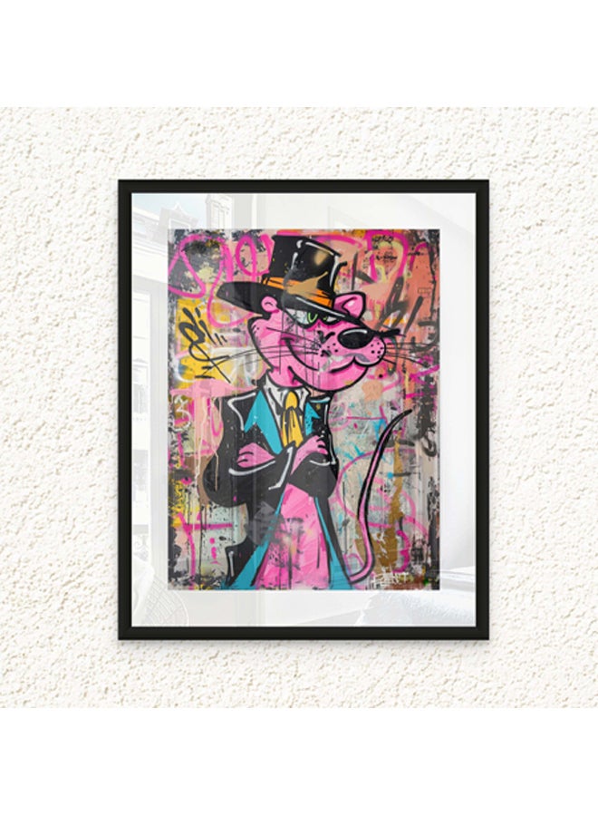 آرت دیکور  ديكور فني مؤطر صورة فنية جميلة طباعة النمر الوردي فن البوب ​​مطبوعات نابضة بالحياة ديكور الحائط لغرفة المعيشة غرفة النوم مكتب استوديو ديكور المنزل - Image 1