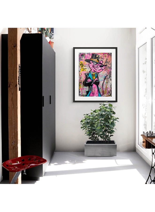 آرت دیکور  ديكور فني مؤطر صورة فنية جميلة طباعة النمر الوردي فن البوب ​​مطبوعات نابضة بالحياة ديكور الحائط لغرفة المعيشة غرفة النوم مكتب استوديو ديكور المنزل - Image 2