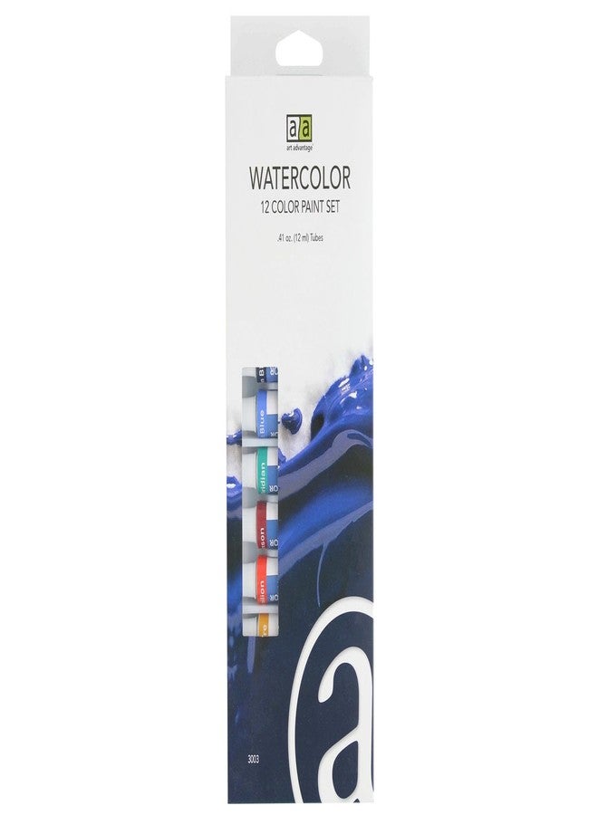 Art Advantage Watercolor Paint Set, 12 Colors (.41oz Each), Watercolor Palette for Adults, Beginners & Artists, Professional Watercolors for Painting, Art Supplies Set - Image 1