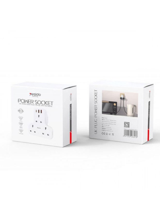 Yesido Yesido 3 Power Plug 2 USB 20W PD Charging Socket  - Image 5