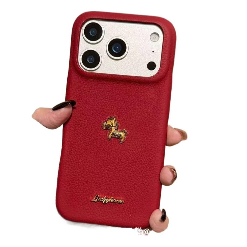 MS غطاء واقي، مقاوم للصدمات لـ iPhone 16 / 16 Plus / 16 Pro / 16 Pro Max، سيليكون، Gold، نقش المهر من السيليكون باللون الذهبي - Image 1
