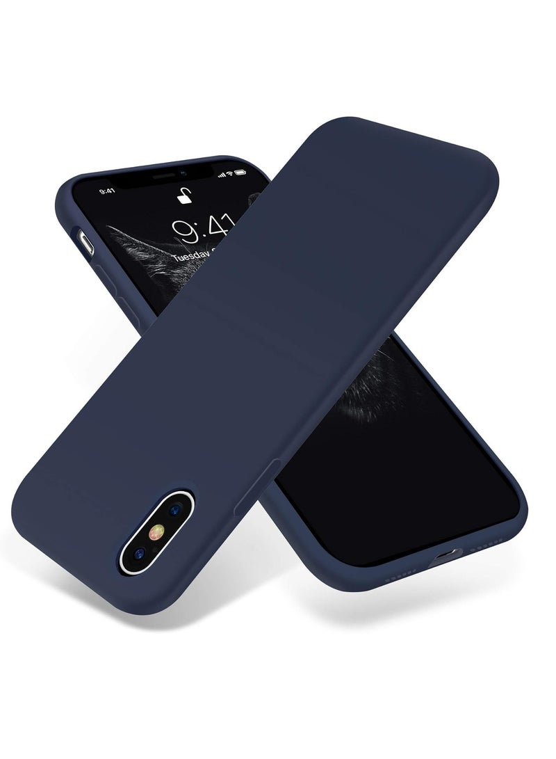 MIGOFAST Liquid Silicone Gel Cover with Full Body Protection Anti-Scratch Shockproof Case Compatible with iPhone X/XS - Image 1