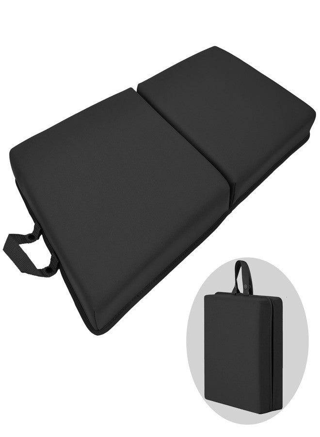 OFiSEXPT Thick Foldable Waterproofing Yoga Knee Pad Cushion 2.17inch (55mm) for Pain Free Knees, Elbows, Wrists and Back, Workout Mats for Home Gym, Pilates, Planks (black） - Image 1