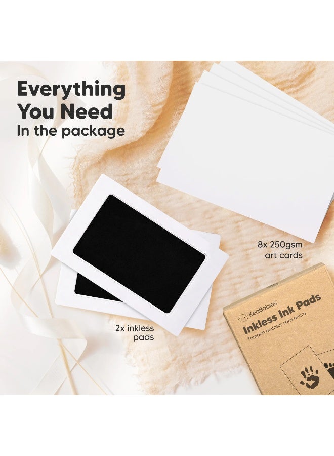 KeaBabies Round Inkless Ink Pads 2 Pack, Baby Handprint Kit, Jet Black - Image 3