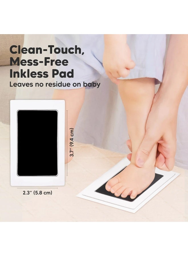 KeaBabies Round Inkless Ink Pads 2 Pack, Baby Handprint Kit, Jet Black - Image 2