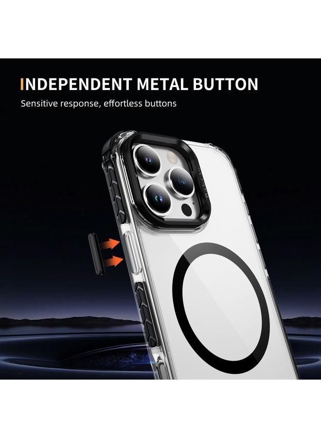 اس-توب جراب لهاتف iPhone 16 Pro Max Rainbow Series شفاف مزود بحامل عدسات MagSafe - Image 5