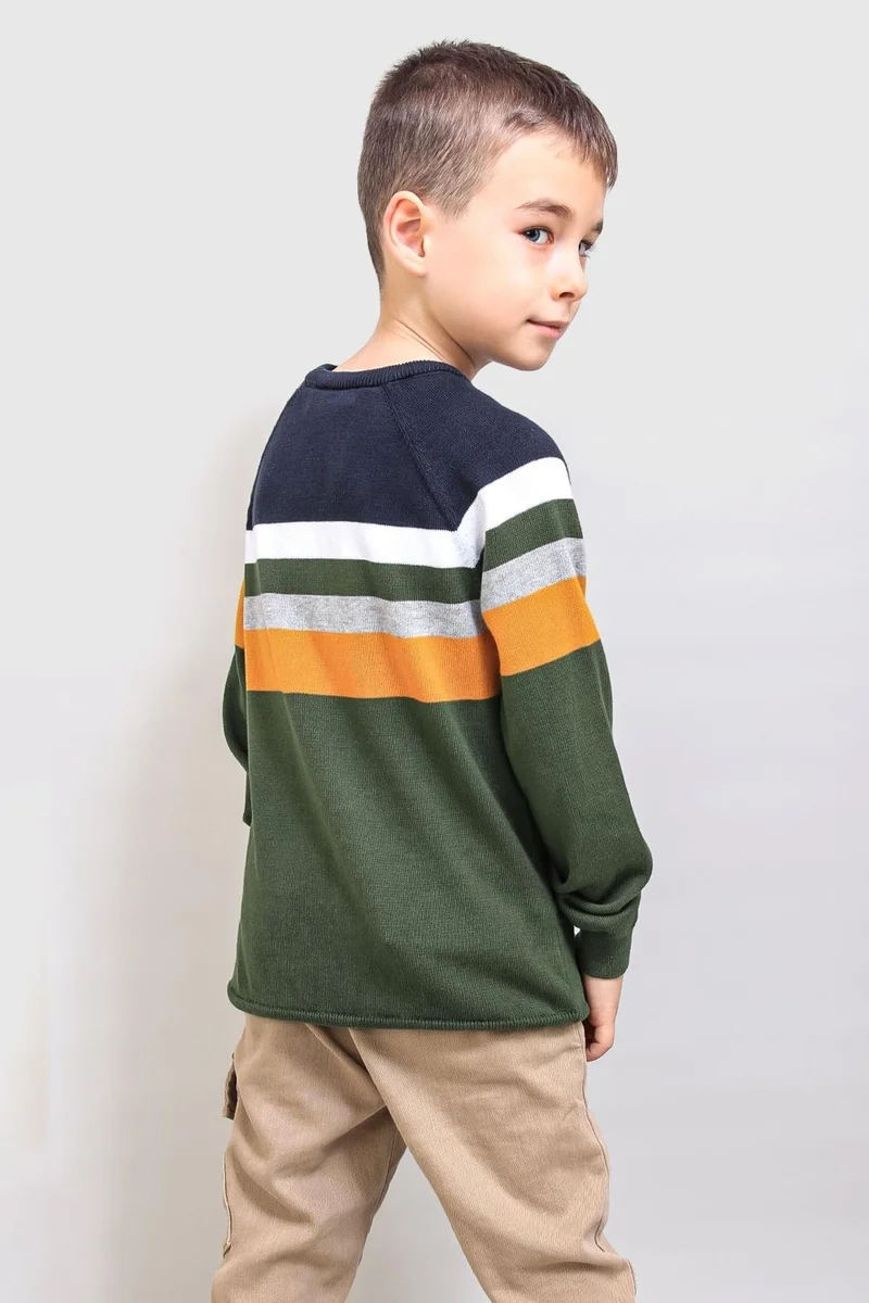 الكسندر جاردي Kids Striped Knit Sweater (C20-18733)