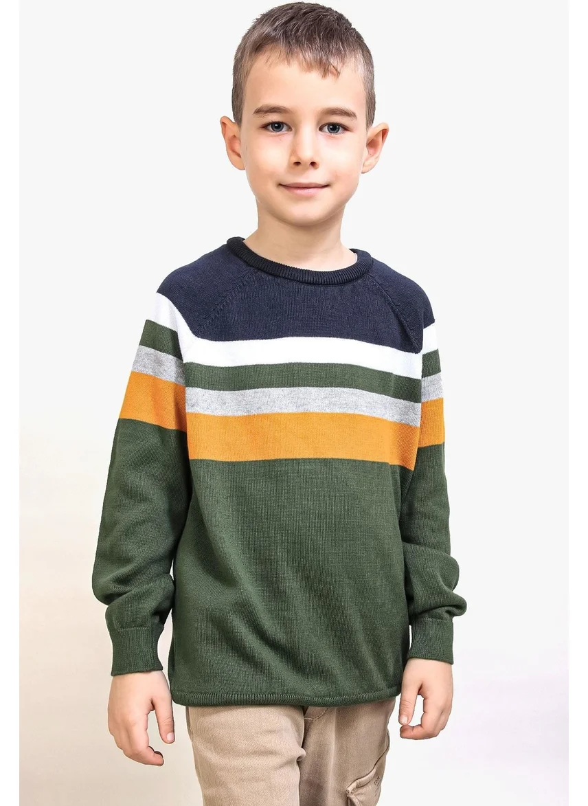 الكسندر جاردي Kids Striped Knit Sweater (C20-18733)