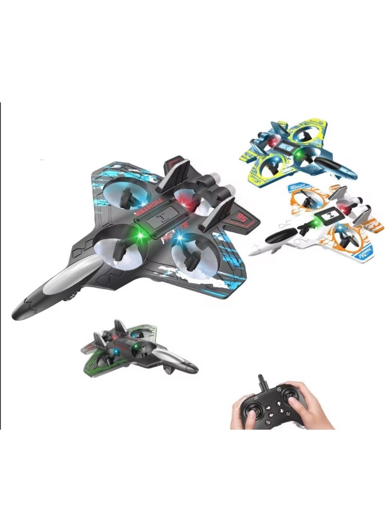 طائرة مقاتلة عائمة رباعية المراوح طائرة ملونة ملونة وشحن المبتدئين المبتدئين والهمجيين - Image 1