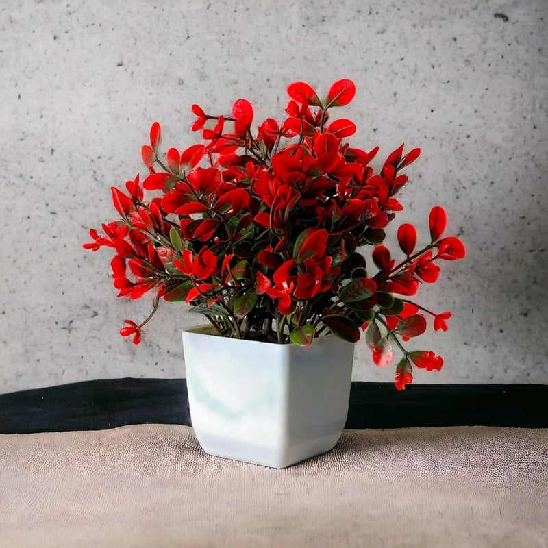 Litleo Litleo Great for Home Or Office Decoration or Birthday Gift Table Top Bonsai Artificial Plant with Pot Bonsai Artificial Plant with Pot red 1 