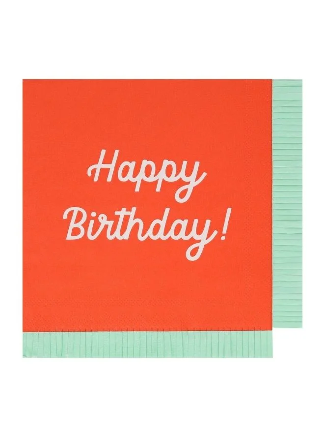 Meri Meri Mixed Happy Birthday Large Napkins