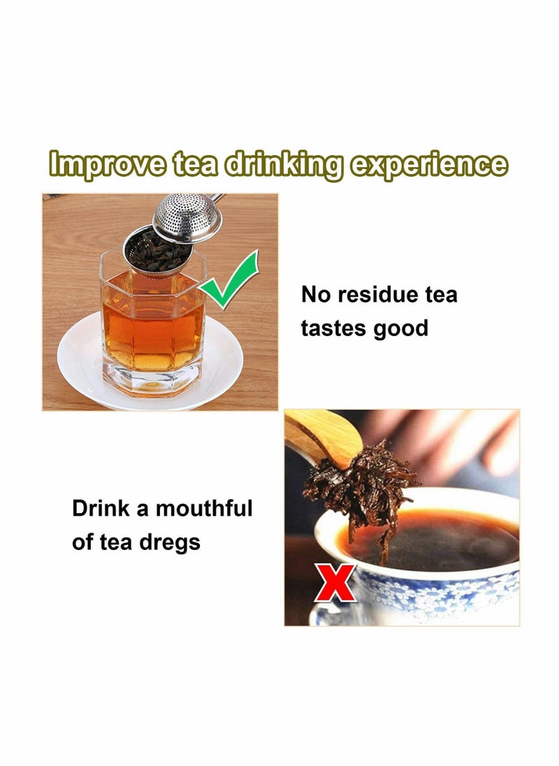 SYOSI 2 Pcs Tea Ball Infusers, Long-Handle Tea Strainer Stainless Steel for Loose Leaf Tea Spices and Seasonings in Office or Travelling  - Image 5