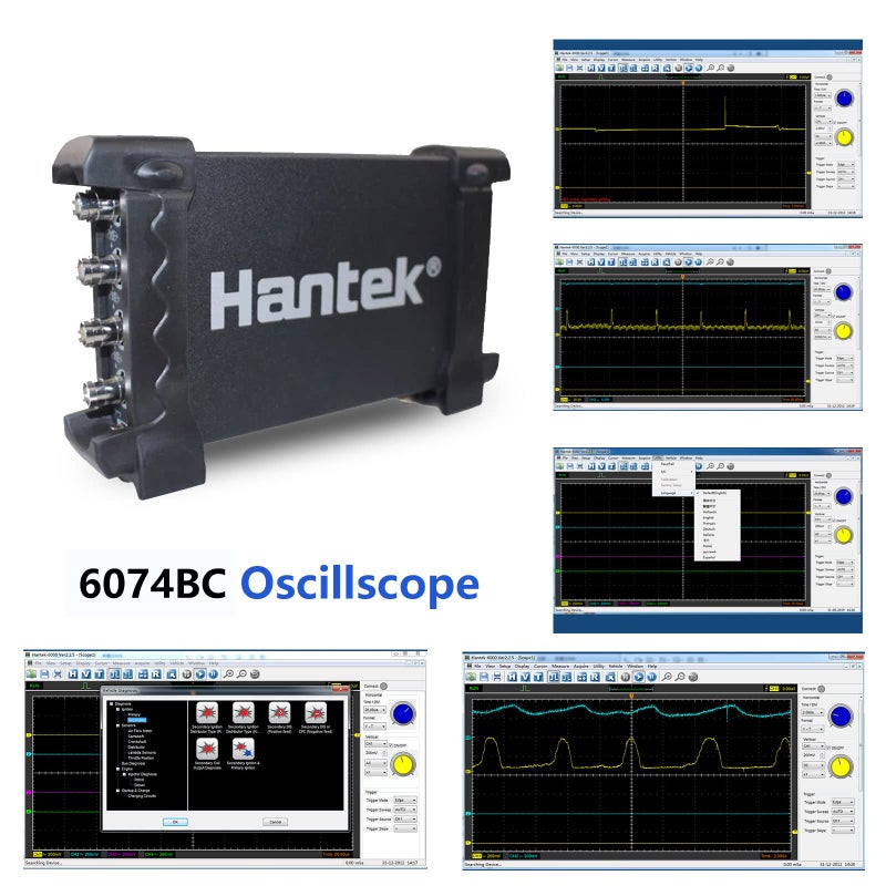 Hantek Hantek 6074BC 4-CH Oscilloscope 70Mhz 1GSa 23-pc Set  - Image 2